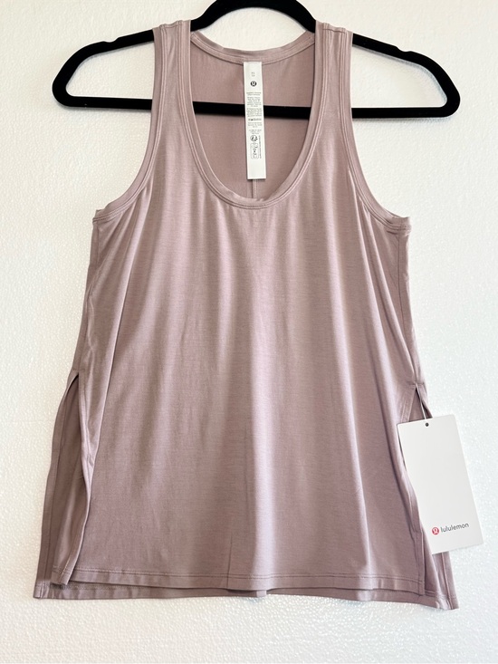 lululemon athletica Tops - lululemon Modal Silk Side Slit Tank Mauve Dusk Pink Sleeveless Size XS